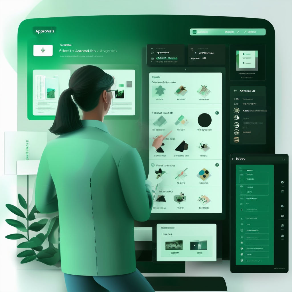 A designer effortlessly managing artwork approvals-4
