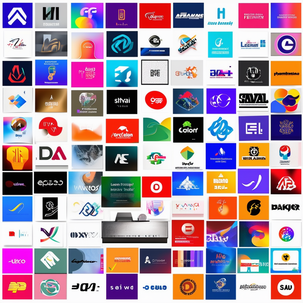 A vibrant collage of brand logos, color palettes,